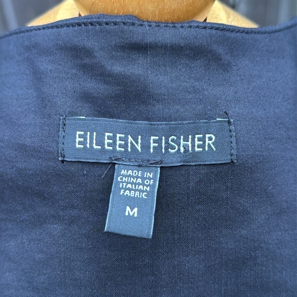 Eileen Fisher polished ramie zip up jacket, size medium - Picture 5 of 7
